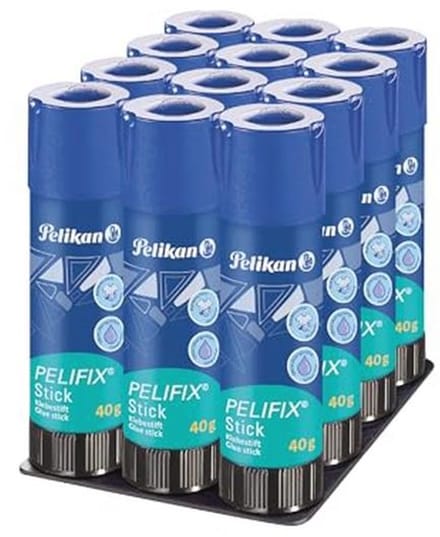 Set van 12 lijmsticks 40g voor creatief gebruik