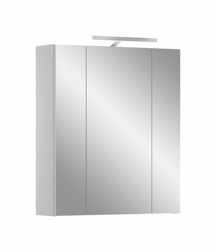 Linus spiegelkast inclusief verlichting wit hoogglans MDF TZ - 19x60x71cm