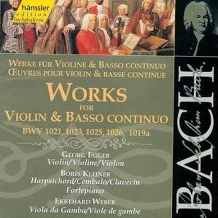 Geaorge Egger,Boris Kleiner, Ekkehard Weber - J.S. Bach: Works For Violin & Basso Continuo (CD)
