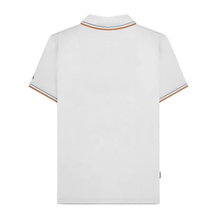 Lambretta Heren SS25 Twin Tip Poloshirt (Wit/Kleurig)