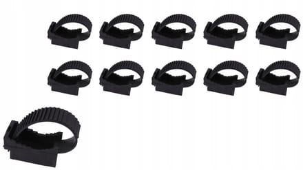 Zwarte Kabelklemmen UP-50, 10 stuks, 30-50mm diameter