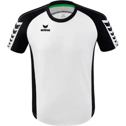 Erima Six Wings Shirt Korte Mouw Heren - Zwart / Wit | Maat: S