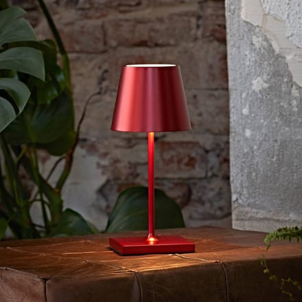 Sigor Nuindie mini LED oplaadbare tafellamp, Easy Connect, rood, dimbaar