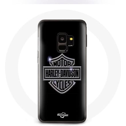 Coque - Harley Davidson - Galaxy S9 - Noir - Logo - Rigide
