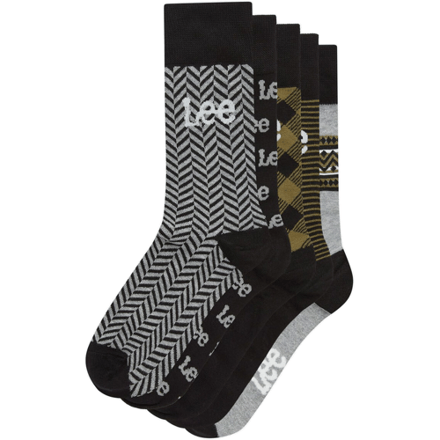 LEE ZYLAR cadeaudoos met sokken - zwart/grijs - 39-42