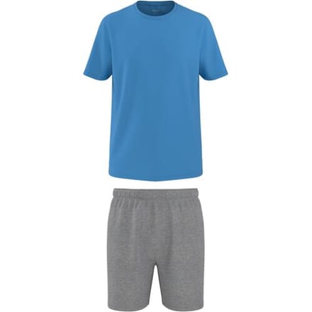 ESMARA MEN Korte heren pyjama (Blauw/grijs, S)