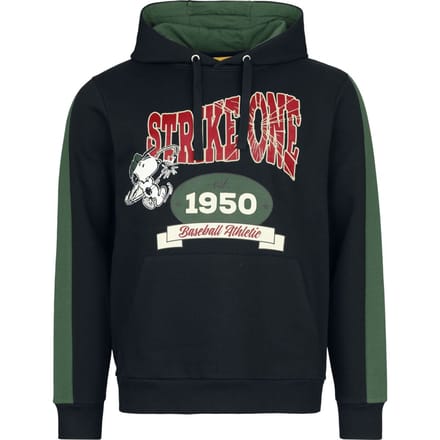 Peanuts Trui met capuchon - Strike One - S tot XXL - voor Mannen - zwart
