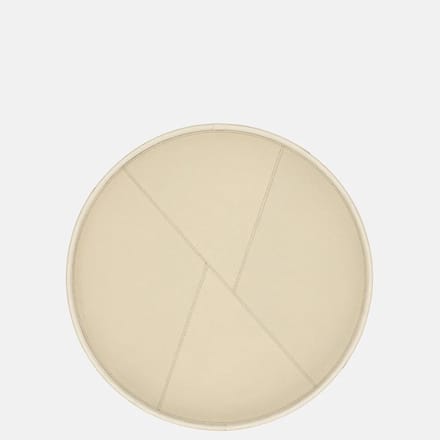 Chamada Lauren leren dienblad rond effen M beige