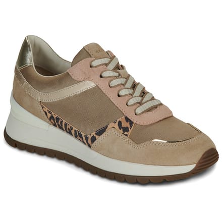 GEOX DESYA DAMES Sneakers - LICHT TAUPE/MELKWIT