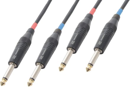 Kabel 2x 6.3Mono - 2x 6.3 mono 5.0m