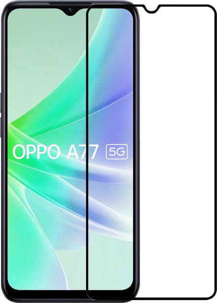 Screenprotector - Geschikt voor OPPO A77 - Full Cover - Beschermglas - Gehard Glas - Tempered Glass - Screen Protector