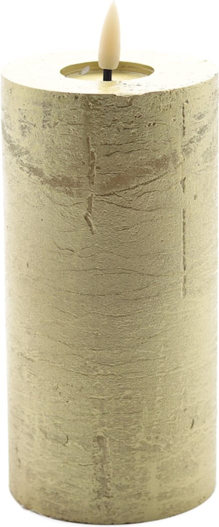 Mansion atmosphere led kaars metallic goud 15x7,5cm