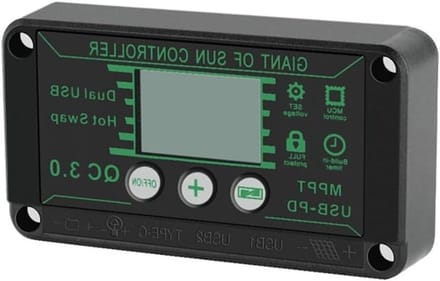MPPT Solar Controller - Energie Monitor - Batterij Laden - Digitaal Display - 80A - Zwart