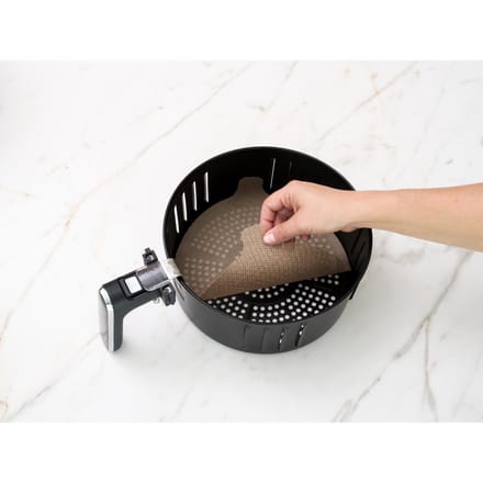 NoStik beschermfolie airfryer herbruikbaar hittebestendig bruin.