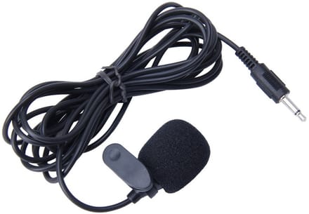 Lavalier Dasspeldmicrofoon met 3.5mm Jack AUX aansluiting - 2 Meter Kabel - Geschikt voor Smartphone, Camera en Laptop - zwart