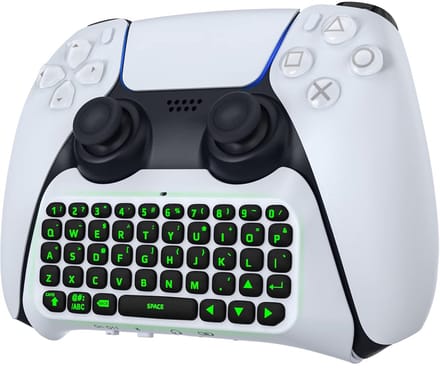 Store_8 - Draadloos Toetsenbord - Mini-QWERTY Toetsenbord - Compatibel met PS5-controller - Bluetooth en Oplaadbaar - Groene Achtergrondverlichting...