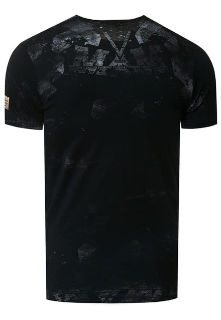 V-hals T-shirt met logo-print aan de zijkant