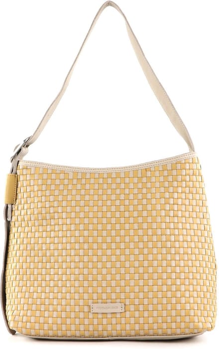 FREDsBRUDER Leren Schoudertas Salas Hobo Lemon Donkergeel