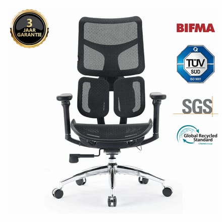SIHOO S100 Ergonomische Bureaustoel - Dubbele Dynamische Lendensteun - Gamestoel