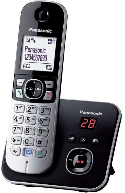 DECT draadloze telefoon - antwoordapparaat - zwart - 6821
