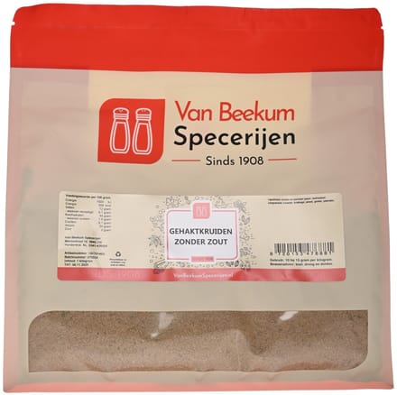 Van Beekum Specerijen - Gehaktkruiden Zonder Zout - 1 KG (hersluitbare stazak)