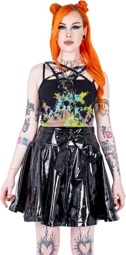 Heartless - Liora Crop top - M - Zwart/Multicolours