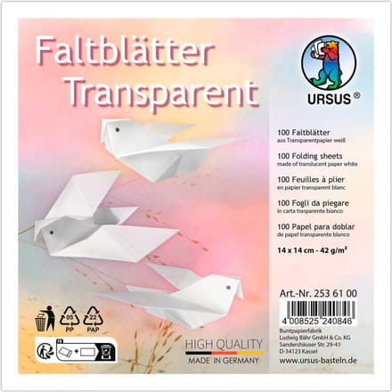 Transparant papier-vouwpapier - Wit