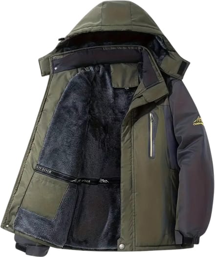 Winterjas Heren - Parka - Winter - Jas - Volwassen - Stijlvol - Legergroen - M