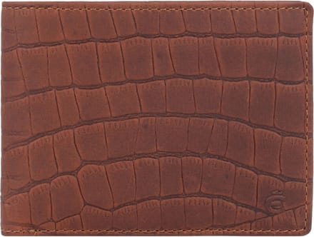Esquire Croco Portemonnee RFID-bescherming Leer 12 cm - Jongens - Horizontaal - braun