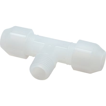 10x12 Mm&R3/8'' Pvdf T-Vorm Tee Slang Aansluiting Met Buitendraad 10Bar/145Psi