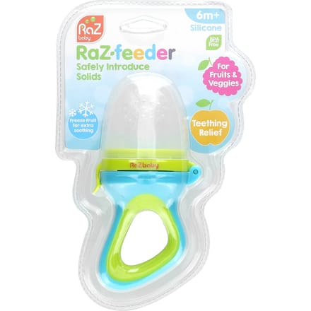 RaZbaby, Raz-Feeder, 6m+, blauw & groen, 1 feeder white