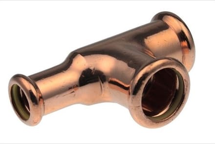 VSH XPress Koper Gas T-stuk verloop i/i/i 22x15x15 Type G7127, 4804184