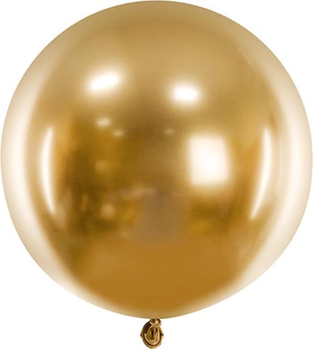 Partydeco - Ballonnen Chrome Glossy Rond Goud - 60 cm