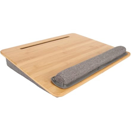 Schoottafel met Kussen Kantelhoek Comfortabel Lichtgewicht Draagbaar Laptoptafel met Tablethouder beige