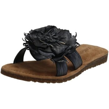 Zinnia Dames Slippers Leer Zwart