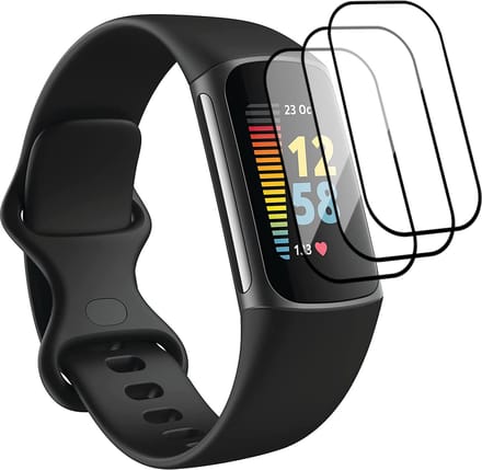 Screenprotector geschikt voor Fitbit Charge 5 - Full Screen Protector - 3 Stuks