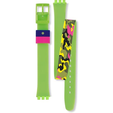 Swatch Plastic - Originals Small (25mm) - L ALG128 LG128 Camovert Horlogeband