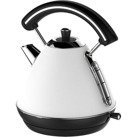 Schäfer Retro Waterkoker 1.7L 2200W Wit/Zwart/RVS