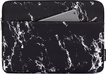 Canvas Artisan Laptopsleeve 14 inch - Laptophoes - Black Marble