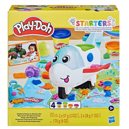 Play-Doh Airplane Explorer Starter Set - Boetseerklei - 4 Play-Doh potjes