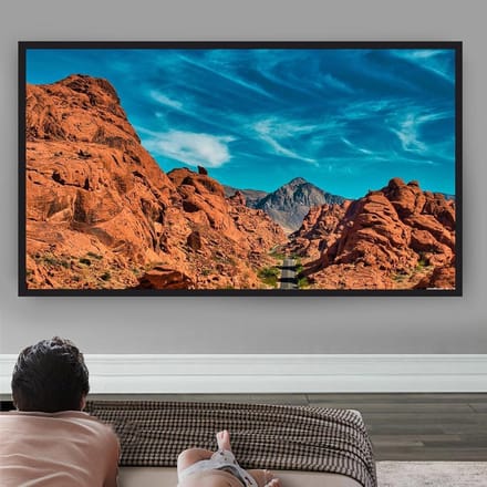 Projectorscherm - Beamer scherm - Thuisbioscoop creëren - 160 graden kijkhoek - 130 inch - Wit