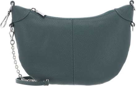 COCCINELLE Leren Schoudertas Virtual Mini Bag Grained Leather Kale Green Groen