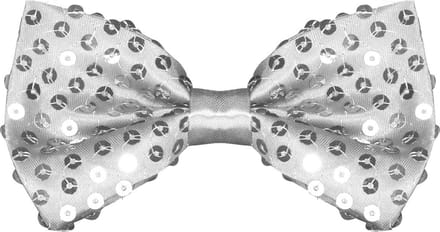 Strikje pailletten luxe zilver