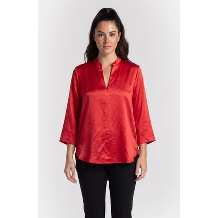 ARKET Holk Satin Silk Top Red Taglia: 36 | Maglie a manica lunga Outlet | Donna | Rosso
