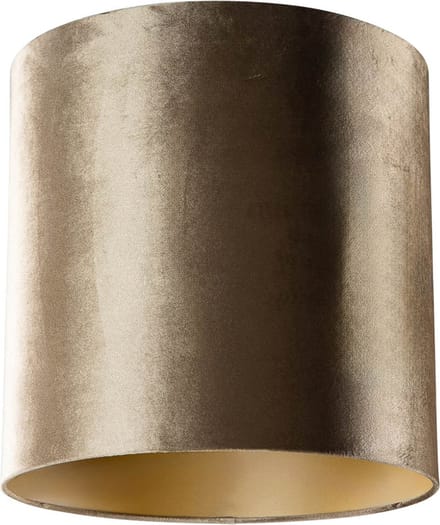 QAZQA cilinder velours - Klassieke Lampenkap - Ø 40 cm - Brons -