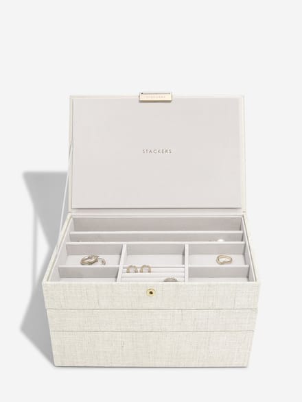STACKERS LINEN OATMEAL - Sieradendoos - Juwelendoos - Sieradenhouder - Sieraden Organizer
