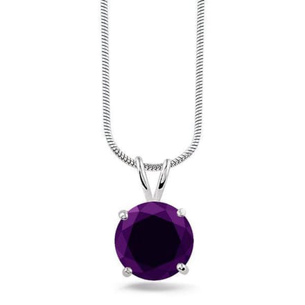 Montebello Ketting  Berfun Purple - 925 Zilver Gerhodineerd - Ø10mm - 42mm