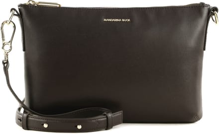 MANDARINA DUCK Leren Schoudertas Luna Pochette Mole Donkerbruin