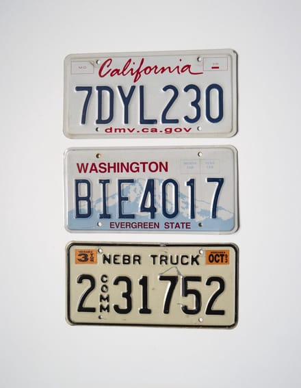 Mancave Decoratie - USA kentekenplaat - 100% Authentiek - Set van 3