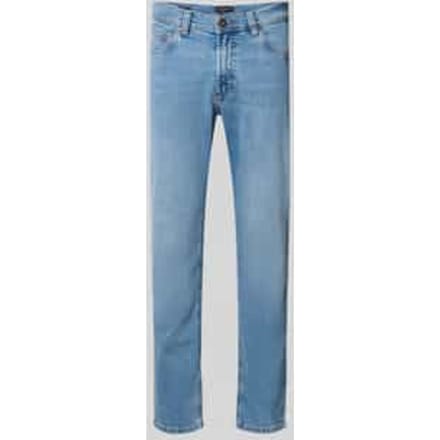 straight fit jeans van katoenmix